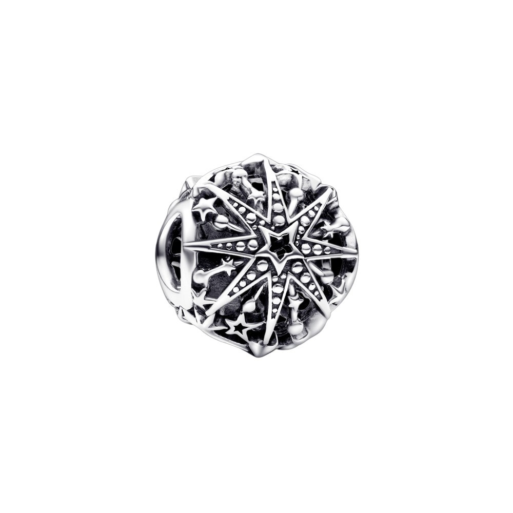 Pandora C Charm Copo De Nieve En Plata De Primera Ley