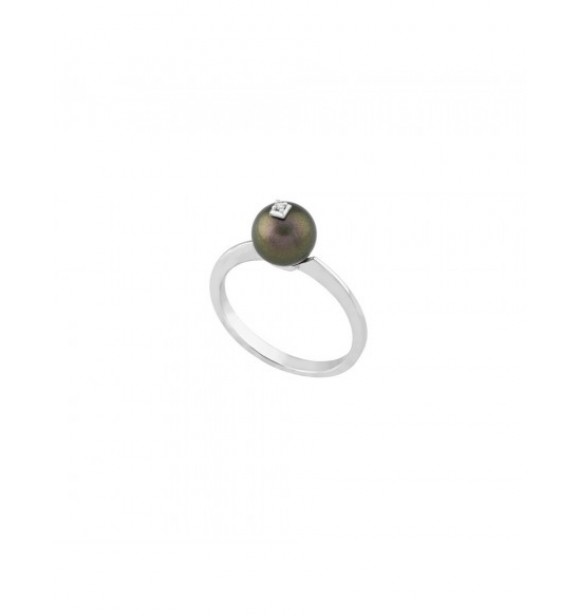 MAJORICA anillo plata 8 mm diamond