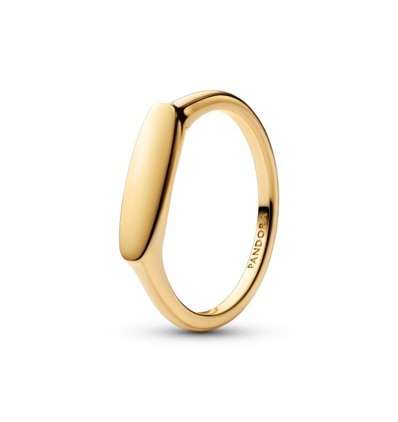 163986C00-48 Engravable 14k gold-plated ring