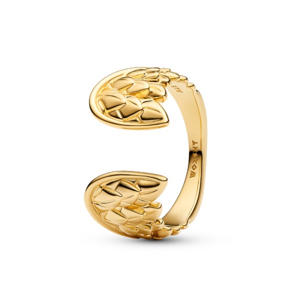 164222C00-48 Marvel Thor wings 14k gold-plated ring