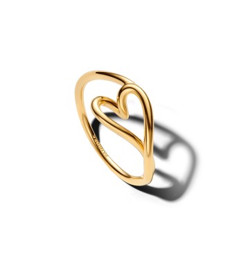 PANDORA 164361C00 Heart 14k gold-plated ring