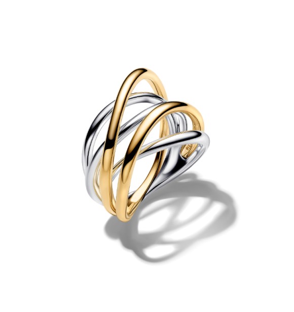 164673C00-52 Sterling silver and 14k gold-plated ring