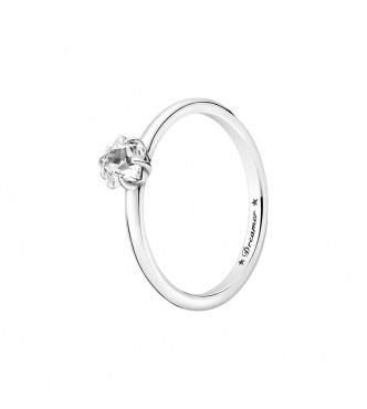Star sterling silver ring with clear cubic zirconia