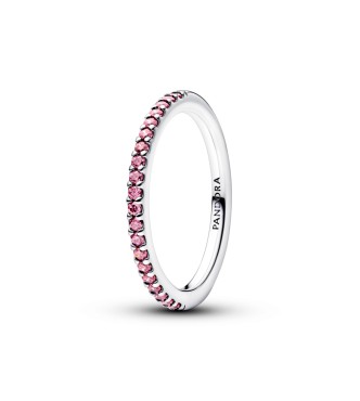 PANDORA 192999C02 Sterling silver ring with fancy pink cubic zirconia
