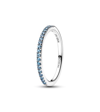 192999C03-56 Sterling silver ring with aquarius blue crystal