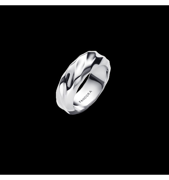 PANDORA 193886C00 Rippled sterling silver ring