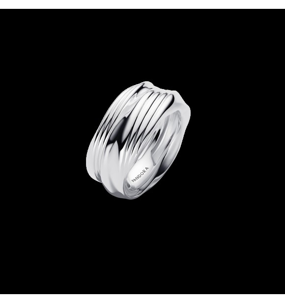 PANDORA 193890C00 Twisted sterling silver ring set