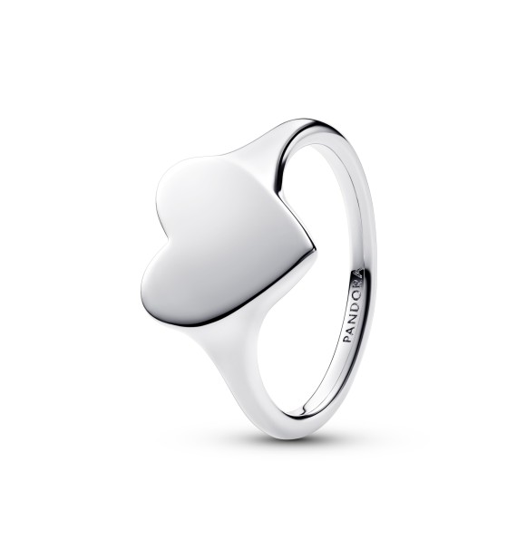 193988C00-54 Engravable heart sterling silver ring