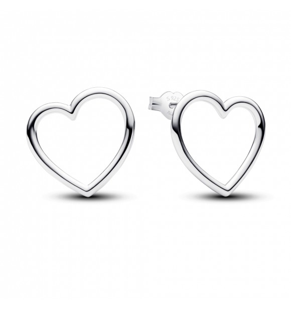 PANDORA 293077C00 Pendientes de plata de primera ley con forma de corazón