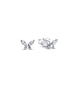 PANDORA 294263C01 Pendientes de mariposa de plata de ley con circonitas cúbicas transparentes