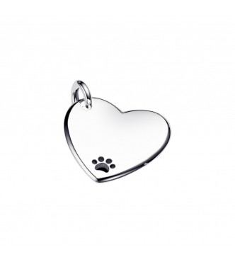 PANDORA 312270C00 Etiqueta grabable de acero inoxidable con corazón de mascota