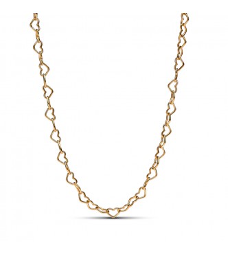 PANDORA 363334C00-45 Collar con forma de corazón chapado en oro de 14k