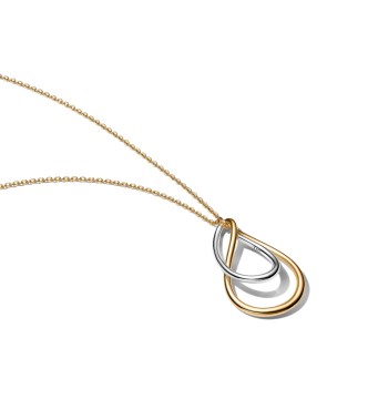 364668C00-50 Sterling silver and 14k gold-plated pedant necklace