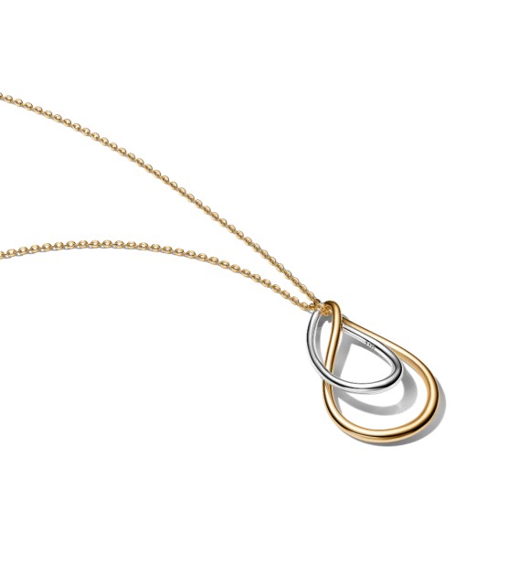364668C00-50 Sterling silver and 14k gold-plated pedant necklace