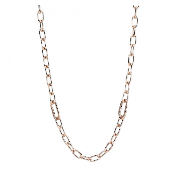 14k Rose gold-plated link necklace