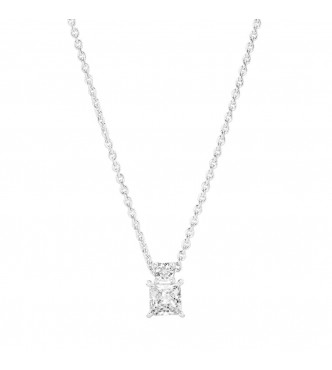 Sterling silver collier with clear cubic zirconia