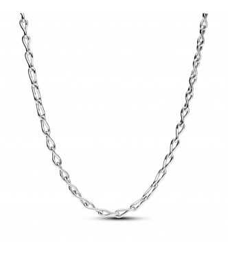 PANDORA 393052C00-50 Collar de plata de ley con eslabones de cadena en forma de 8