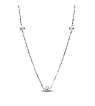 393113C01-50 Sterling silver pendant necklace with 0.30 ct TW G-J VS+ round brilliant excellent cut lab-grown diamond