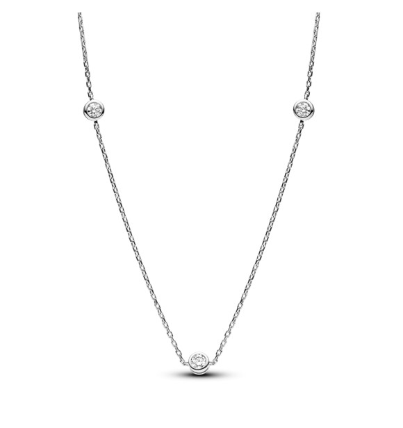 393113C01-50 Sterling silver pendant necklace with 0.30 ct TW G-J VS+ round brilliant excellent cut lab-grown diamond