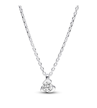 393114C01-45 Heart sterling silver pendant necklace with 0.25 ct TW G-J VS+ round brilliant excellent cut lab-grown diamond