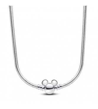 Collar de cadena de serpiente de plata esterlina de Mickey Mouse de Disney