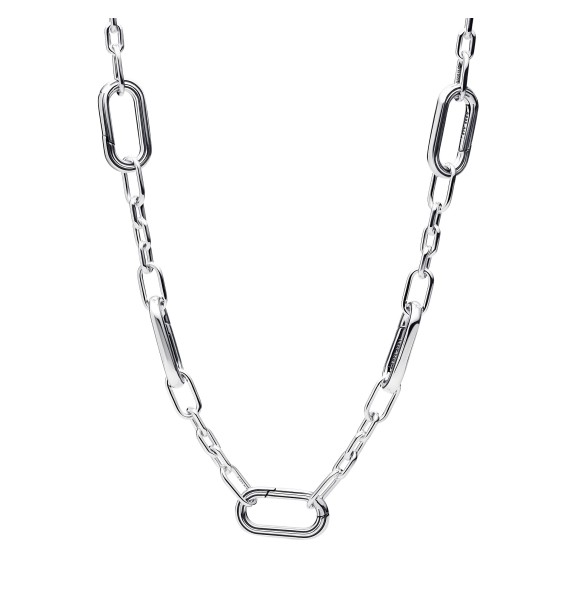PANDORA 393861C00 Sterling silver small-link necklace with five openable links