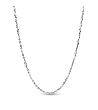 394687C00-70 Sterling silver rope chain and sliding clasp