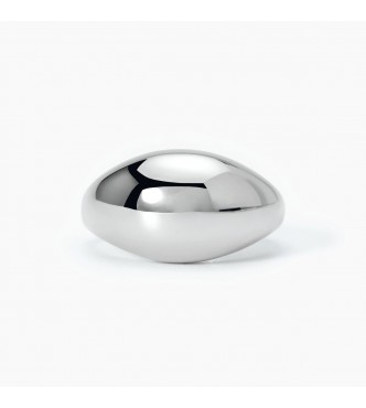 Anillo redondo de plata 925 rodiada, talla ajustable de 11 a 19