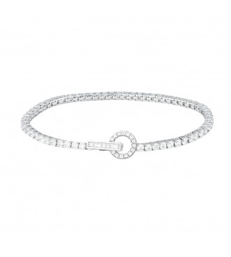 Pulsera de tenis en plata 925 rodiada con circonitas 2,
5 mm, longitud 17 cm