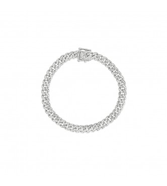 Pulsera de plata 925 con circonitas 1,1 mm, longitud 17 cm