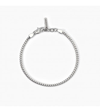 Pulsera de plata 925 rodiada con cadena de 2,55 mm, longitud ajustable de 19 a 21 cm