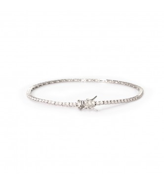 Pulsera Tennis de plata 925 rodiada con circonitas 1,
5 mm, longitud 19 cm