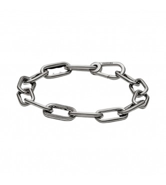 Ruthenium-plated link bracelet