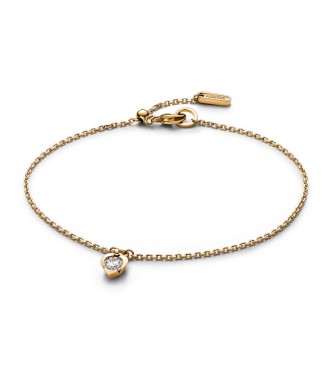 553094C01-20 Heart 14k gold bracelet with 0.25 ct TW G-J VS+ round brilliant excellent cut lab-grown diamond