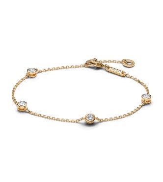 553122C01-18 14k Gold bracelet with 0.40 ct TW G-J VS+ round brilliant excellent cut lab-grown diamond