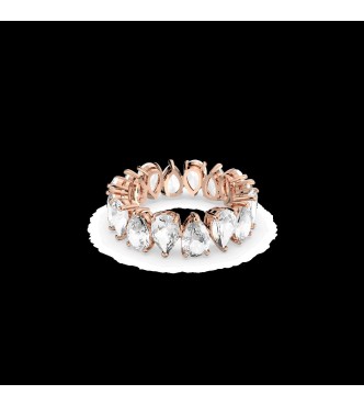 SWAROVSKI VITTORE:RING PEAR CZWH/ROS 2 52