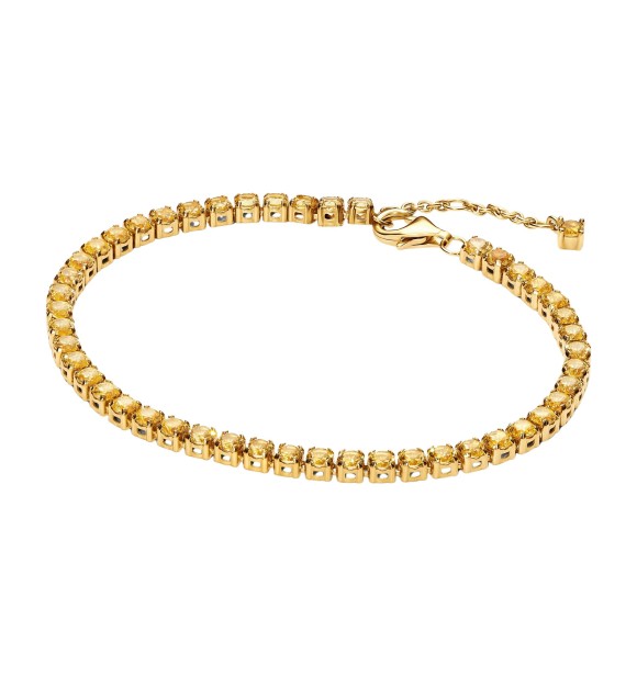 PANDORA 561469C03 14k gold-plated bracelet with vibrant yellow crystal
