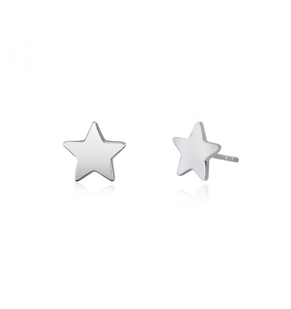 Pendientes estrella en plata 925