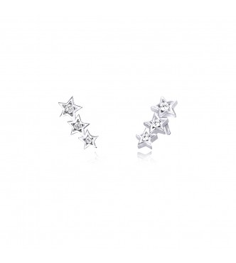 Pendientes estrella de plata 925 con circonitas blancas 1,
50 mm, 1,75 mm, 2,00 mm