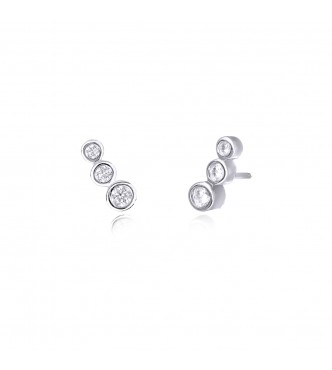 Pendientes de plata 925 con circonitas blancas degradadas 2,
25 mm, 2,75 mm, 3,50 mm