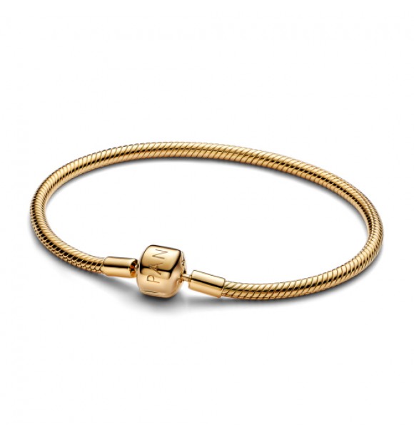 PANDORA 563390C00 Pulsera de cadena de serpiente bañada en oro de 14k