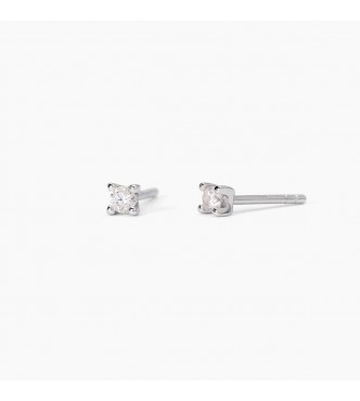 Pendientes de plata 925 rodiada con circonitas blancas 2,
5 mm