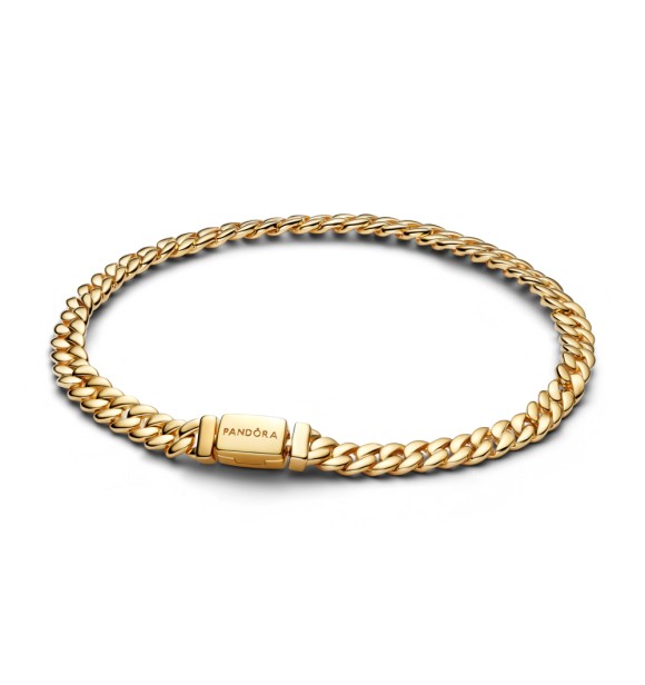 PANDORA 564367C00 Cuban chain 14k gold-plated bracelet