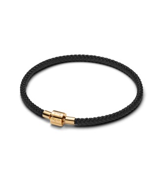 PANDORA 564530C01 14k gold-plated bracelet with shimmering black cord