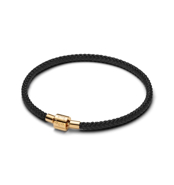 PANDORA 564530C01 14k gold-plated bracelet with shimmering black cord