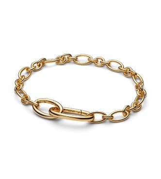 564678C00-4 14k gold-plated oval link bracelet