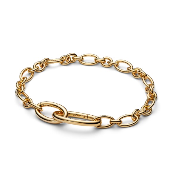 564678C00-1 14k gold-plated oval link bracelet