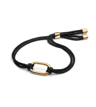 564680C01-2 14k gold-plated bracelet with black cord