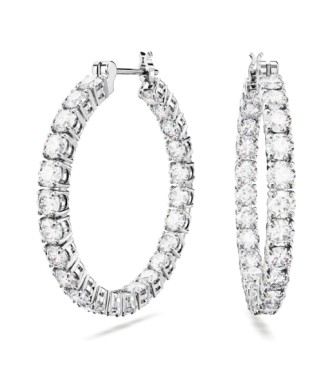 SWAROVSKI MATRIX:PE HOOP M WHI/RHS