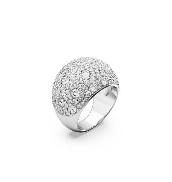 SWAROVSKI ANILLO COCTEL LUNA, LUNA BLANCO,
 BAÑO DE RODIO